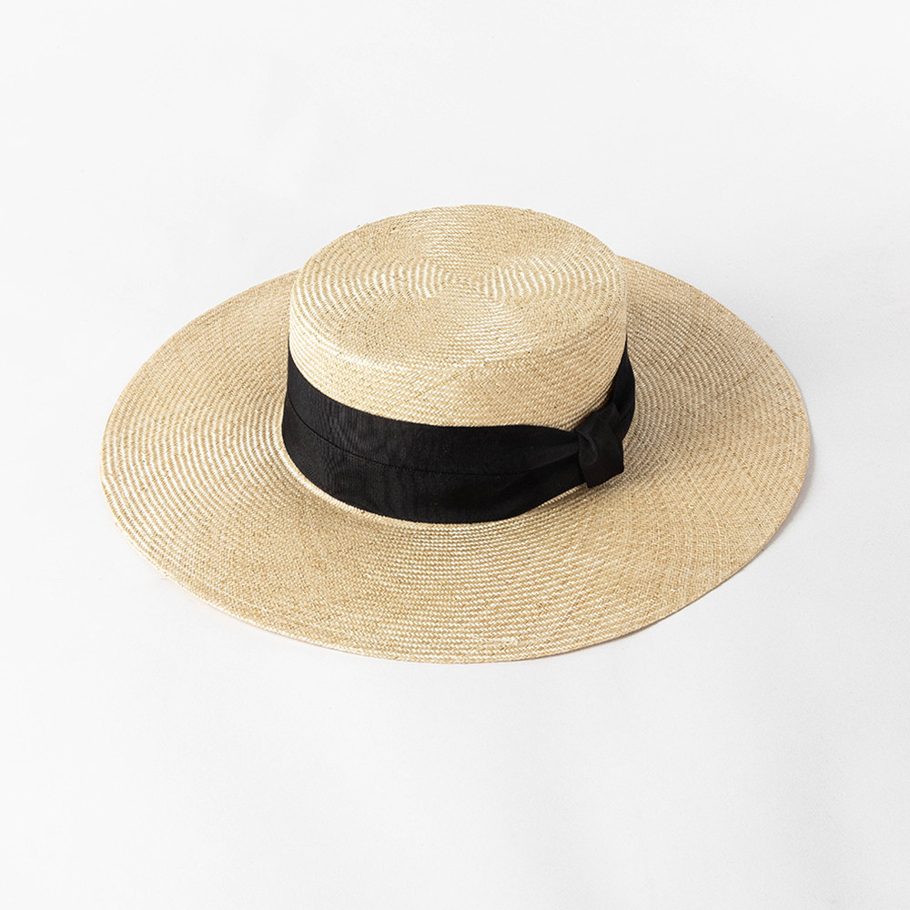 平顶帽户外欧美女夏大檐百搭草帽