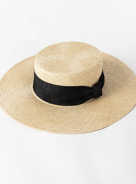 平顶帽户外欧美女夏大檐百搭草帽