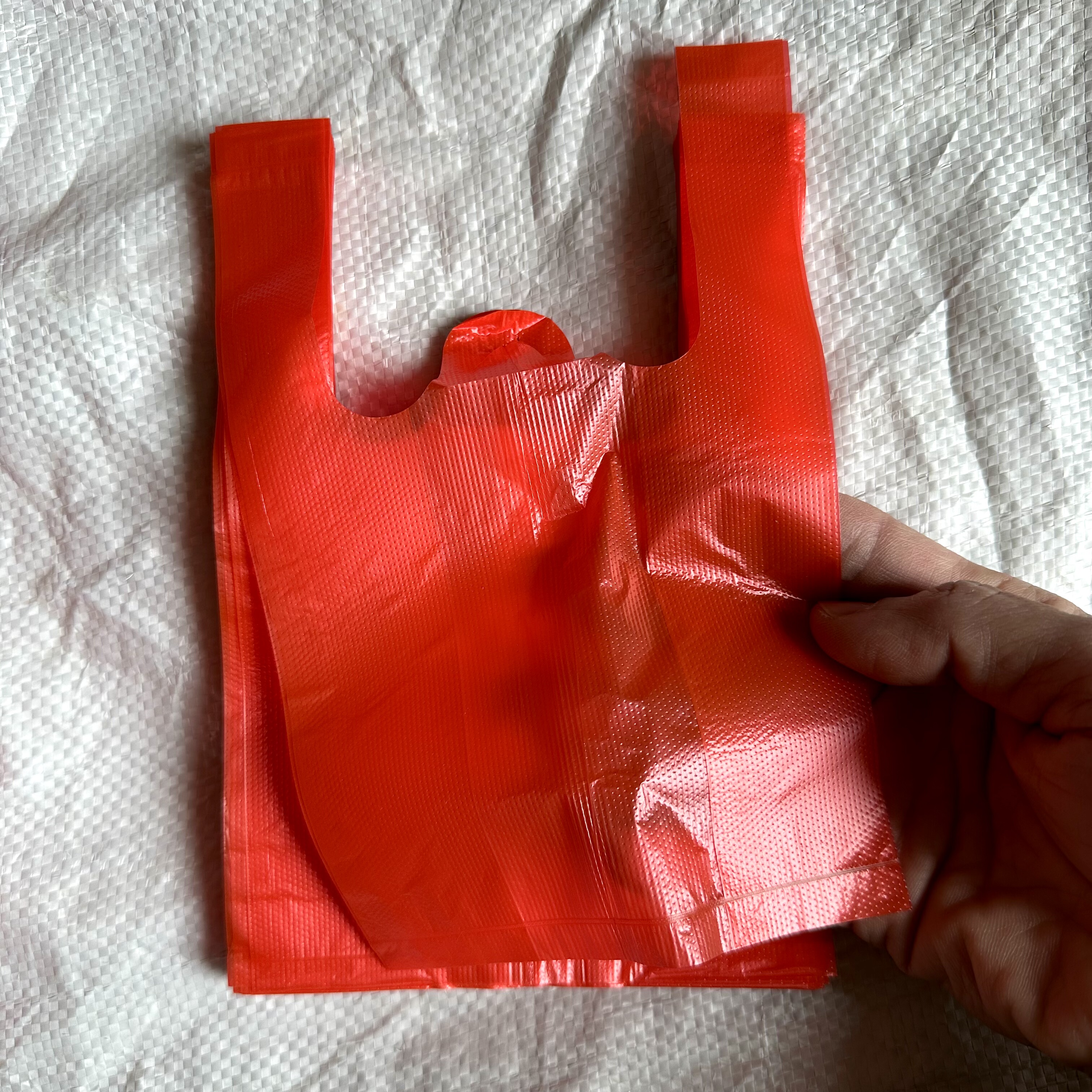小袋子小号红色手提背心式一次性塑料袋打包小袋特小多规格选择