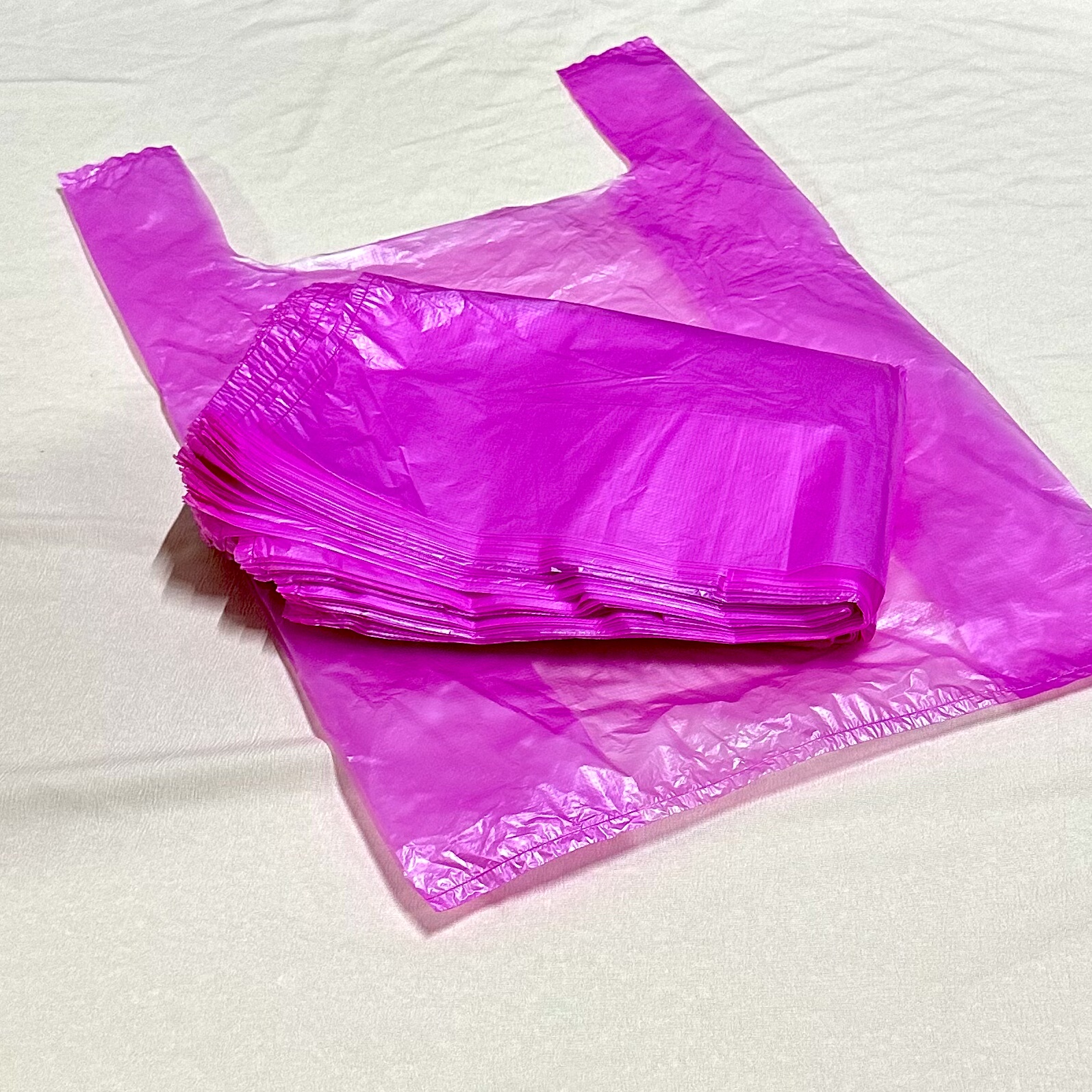 粉红色小中大塑料袋购物方便袋手提包装批发垃圾袋多用途