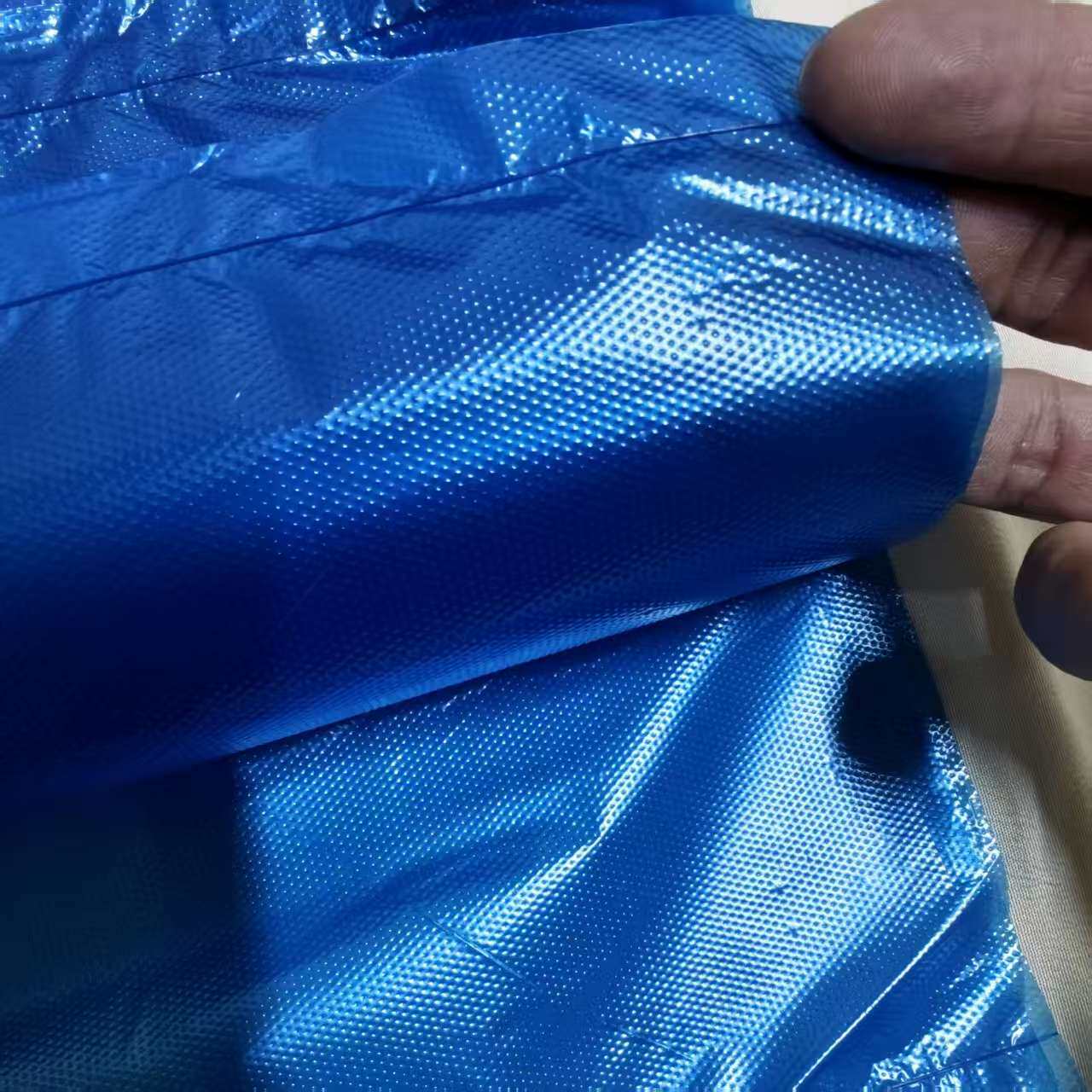 大蓝色袋购物批发中大号收纳袋垃圾袋一次性打包袋塑料手提加厚号