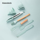 油刷家用刮刀烹饪搅拌刀打蛋器烤肉夹 Glasslock硅胶烘焙工具套装