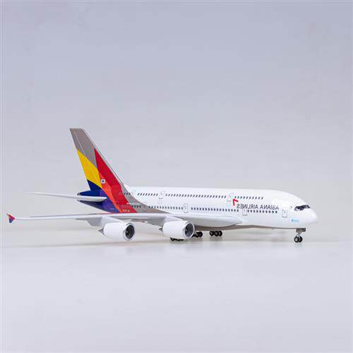韩亚航空客机飞机模型380民航仿真空客a380礼物男