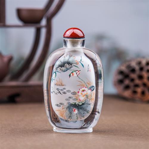 衡水内画鼻烟壶纯手工绘画摆件送礼出国送老外领导商务生日礼物