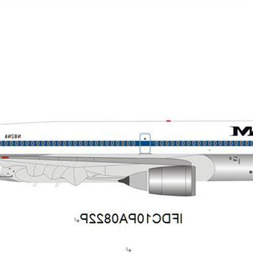 预:Inflight 1:200 飞机模型 合金 泛美航空 麦道DC-10-30 N82NA