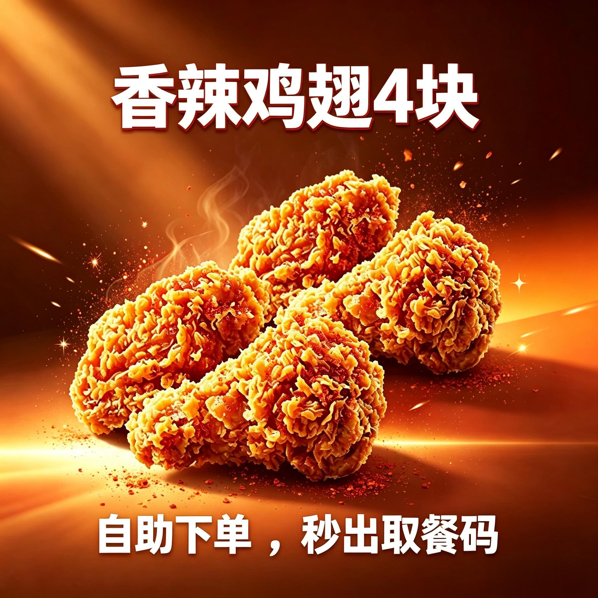 KFC肯德基 2对香辣鸡翅自助下单兑换券  全国通用