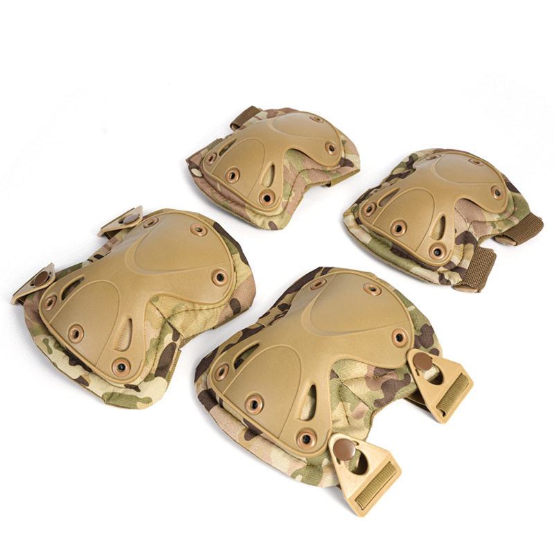 战术护膝护肘四件套跪地爬行训练作战装备真人骑行运动护腕护具