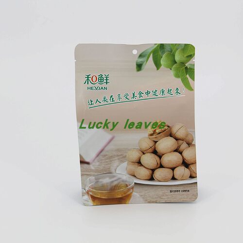 定制薄皮核桃大枣干果坚果消光膜镀铝袋PT/VMPET/PE风琴折边袋型