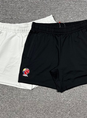 李宁赞助CBA25-26赛季男子篮球运动短裤速干弹性四分裤AKSW351