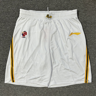 李宁赞助CBA浙江广厦主客场球员速干比赛短裤透气五分短裤AAPP373