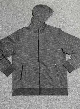 李宁CBA赞助男子篮球大码休闲运动灰色开衫连帽卫衣加大5X6X7X341