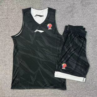 大码 透气双面背心上衣短裤 加大 比赛套装 李宁CBA赞助男子篮球员版