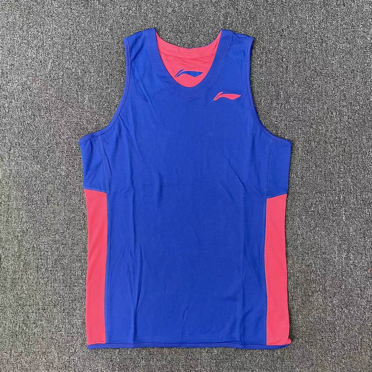 李宁CBA赞助青年联赛男子速干背心比赛上衣短裤双面穿篮球服017