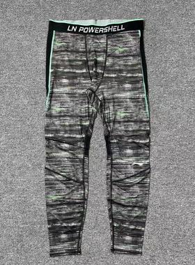 李宁男款休闲运动速干高弹专业运动紧身裤AULM045