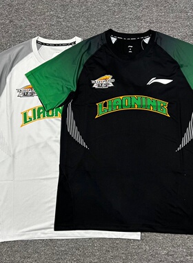 李宁赞助CBA25-26赛季辽宁新疆北控篮球运动投篮短袖速干圆领T恤