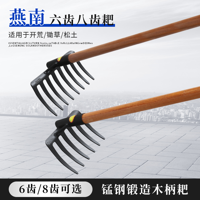 燕南6齿8齿耙子农具种菜翻地松土搂草农用园林耙子草坪耙松土,鲜花速递/花卉仿真/绿植园艺,耙子,淘宝优惠券,粉丝福利购,淘宝优惠卷