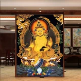 Бриллиантовая живопись гостиная Будда Статуя Тхангки Желтая Фортуна Алмаз Крест -поход