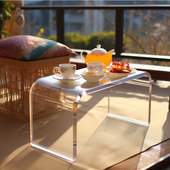 透明亚克力飘窗小桌子床上榻榻米矮桌网红家用简约茶桌边角炕茶几