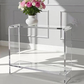 亚克力透明桌子现代简约玄关桌北欧入户桌轻奢创意置物超窄桌