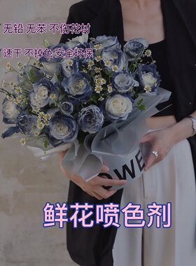 鲜花喷色剂星空玫瑰喷漆花研色