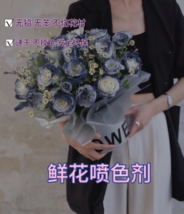 鲜花喷剂 碎冰蓝马耳他蓝 星空玫瑰喷漆 花艺染色漆专用花颜色