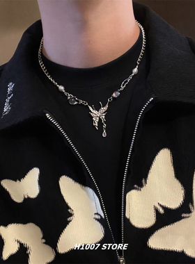 冷淡风液态蝴蝶锁骨链