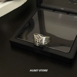 Ретро небольшое дизайнерское кольцо в стиле хип-хоп, тренд сезона, на указательный палец