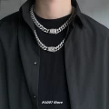 D Type Necklace Silver 60cm