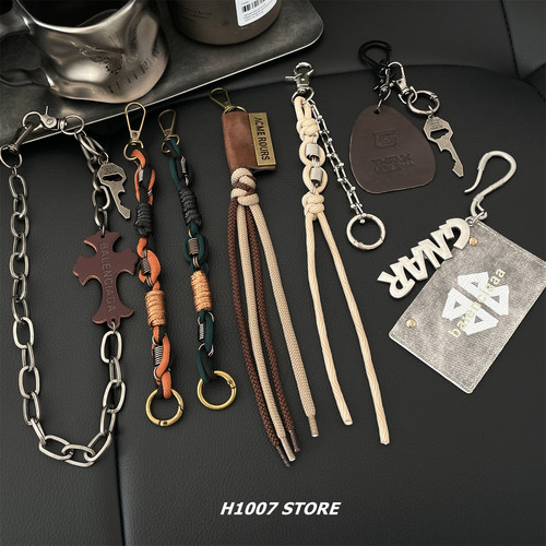 小众配饰集合链条编绳男裤链女嘻哈风设计牛仔工装裤挂链包挂新款