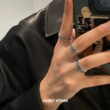 Ретро небольшое дизайнерское кольцо в стиле хип-хоп, тренд сезона, на указательный палец