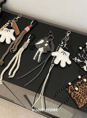原创配饰集合 豹纹钱包挂件男款裤链女小众嘻哈钥匙包挂腰间挂饰