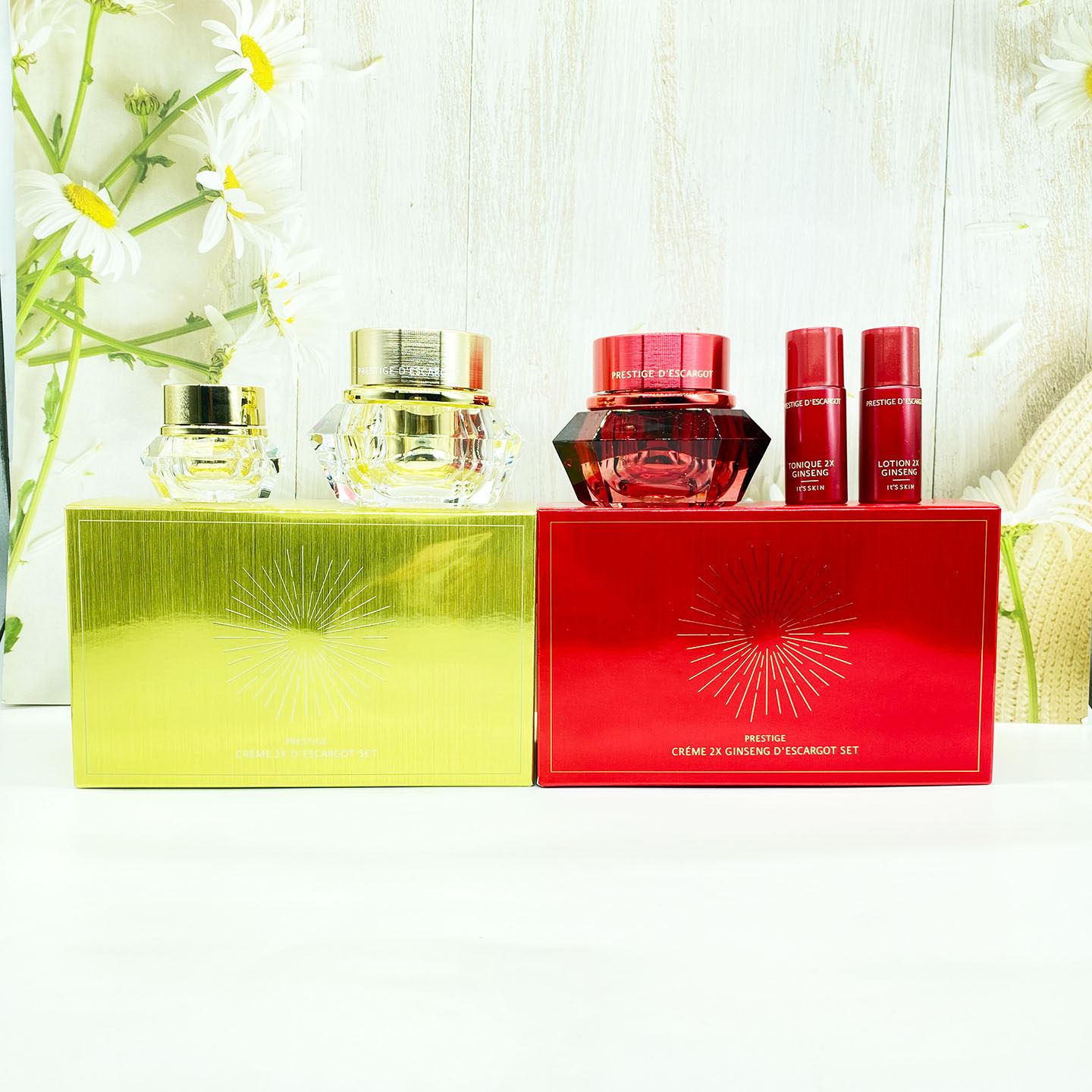 韩国伊思红参晶钻蜗牛面霜60ML新版滋润修护淡化痘印补水保湿