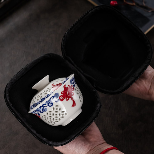 陶瓷旅行茶具泡茶碗小套装快客杯