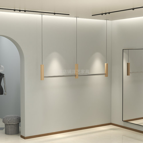 服装店悬挂吊架中古风原木色