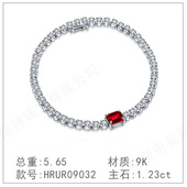 9K金黄钻钻石戒指椭圆形垫形镶嵌天然真钻简约指环女款