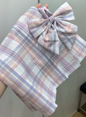 川町香【町香结】玫紫色显白原创jk学生格裙百褶裙学院短裙半身裙