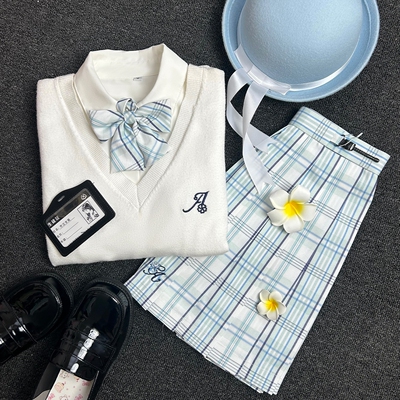 原创正版格裙背心学院女叠穿