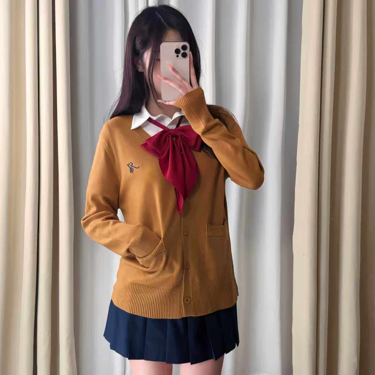 原创正版格裙背心学院女秋冬叠穿