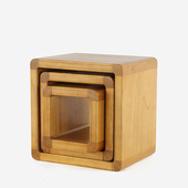 实木创意客厅矮凳日式 小圆凳子回形凳储物叠放坐凳换鞋 凳儿童板凳