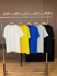 上衣纯棉半袖 拉夫时尚 T恤男女同款 宽松短袖 小马刺绣圆领通勤 夏季