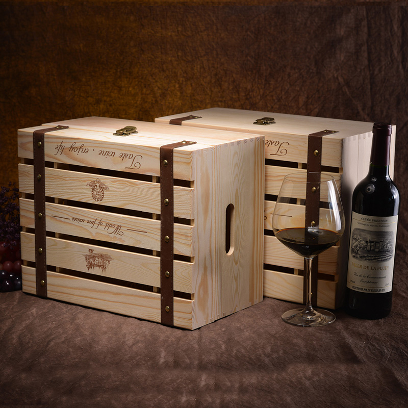 艺鸟红酒木箱六瓶装 红酒盒六支 红酒礼盒 红酒包装 通用版