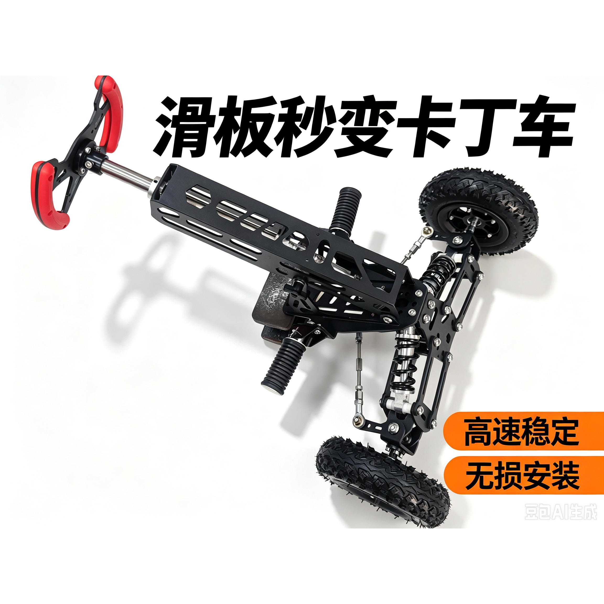 四轮滑板改装卡丁车转向机滑板卡丁车前桥扭扭车改装