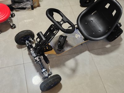 DIY卡丁车套件减震转向轮无损