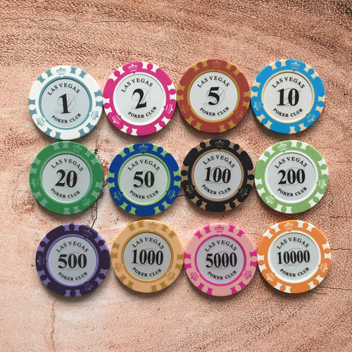 14g皇冠黏土筹码德州扑克筹码麻将币
