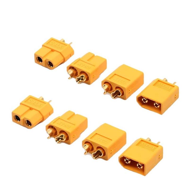 原装公母头航模插头插座香蕉插头镀金充电黄色XT60 焊接