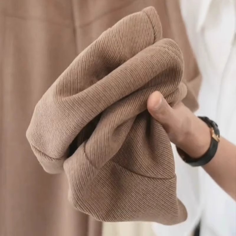 窄版西装糯米裤醋酸羊绒裤