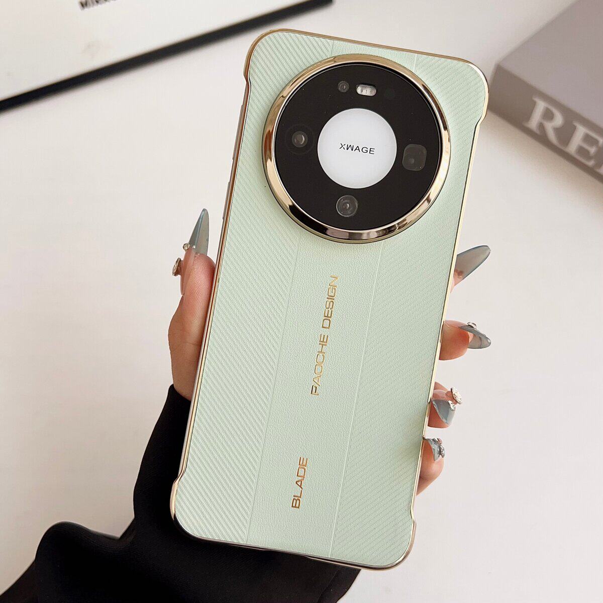 秒变非凡高级感适用华为Mate80promax手机壳新款商务素皮