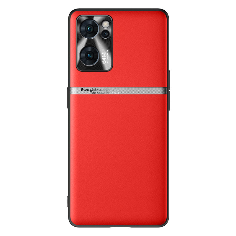 适用/oppoReno7手机壳 H腰线款液态素皮 柔甲素材+液态