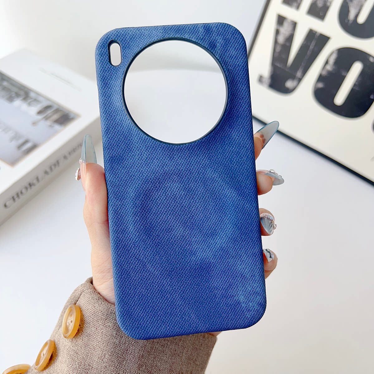 港风牛仔纹适用vivox300pro手机壳新款素皮耐脏x300个