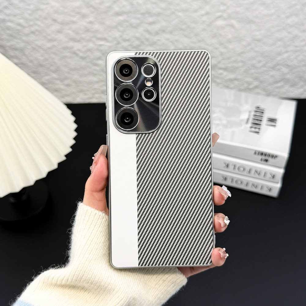 适用/三星S25ultra手机壳 柔甲凯夫拉 柔甲素材+电镀烤漆